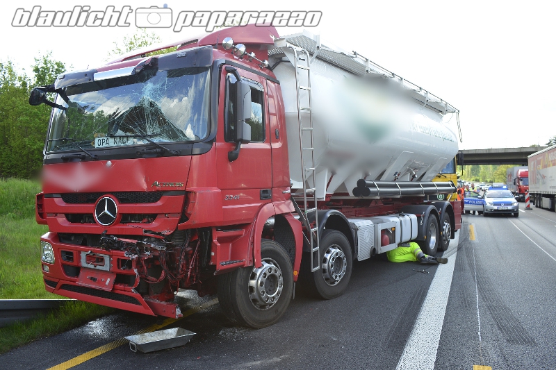 Brummi-Crash auf der A4 bei Hermsdorf
