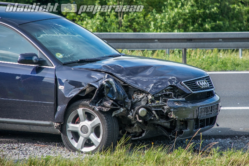 Auffahrunfall auf der Autobahn bei Ohorn