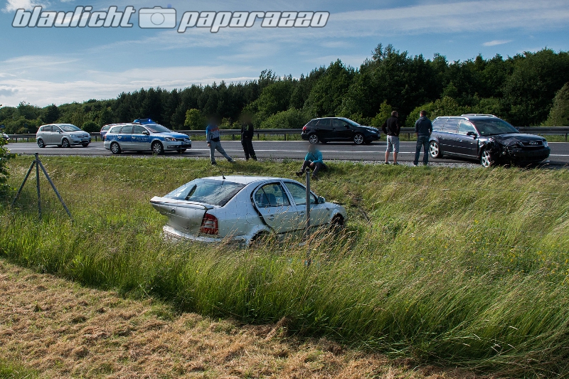 Auffahrunfall auf der Autobahn bei Ohorn