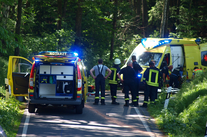 Obergurig: Motorrad gegen PKW