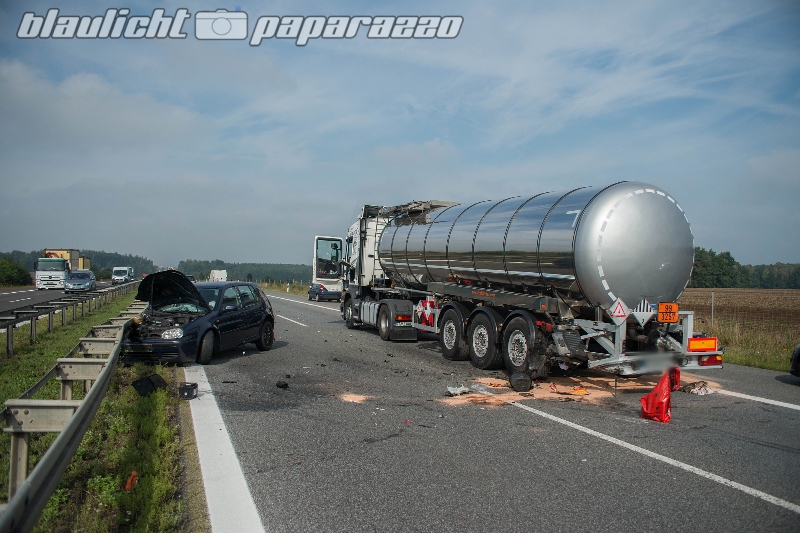Unfall mit Gefahrgutlaster auf der A4