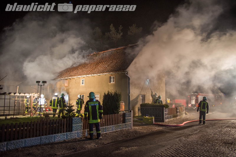 Großeinsatz bei Brand in Tauscha